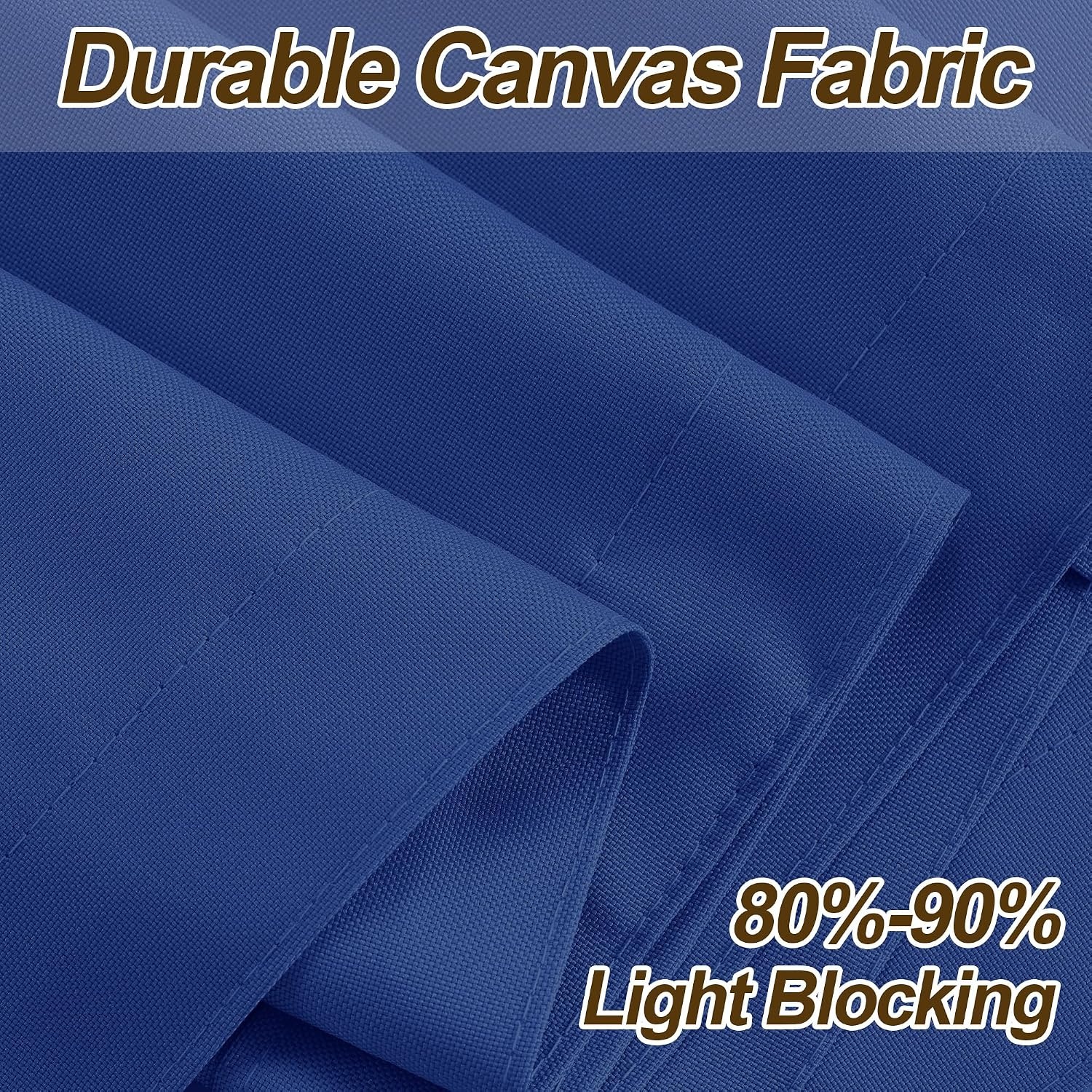 image:imageNICETOWN Outdoor Curtains for Patio Waterproof with Zipper Connects 2 PCsBlue