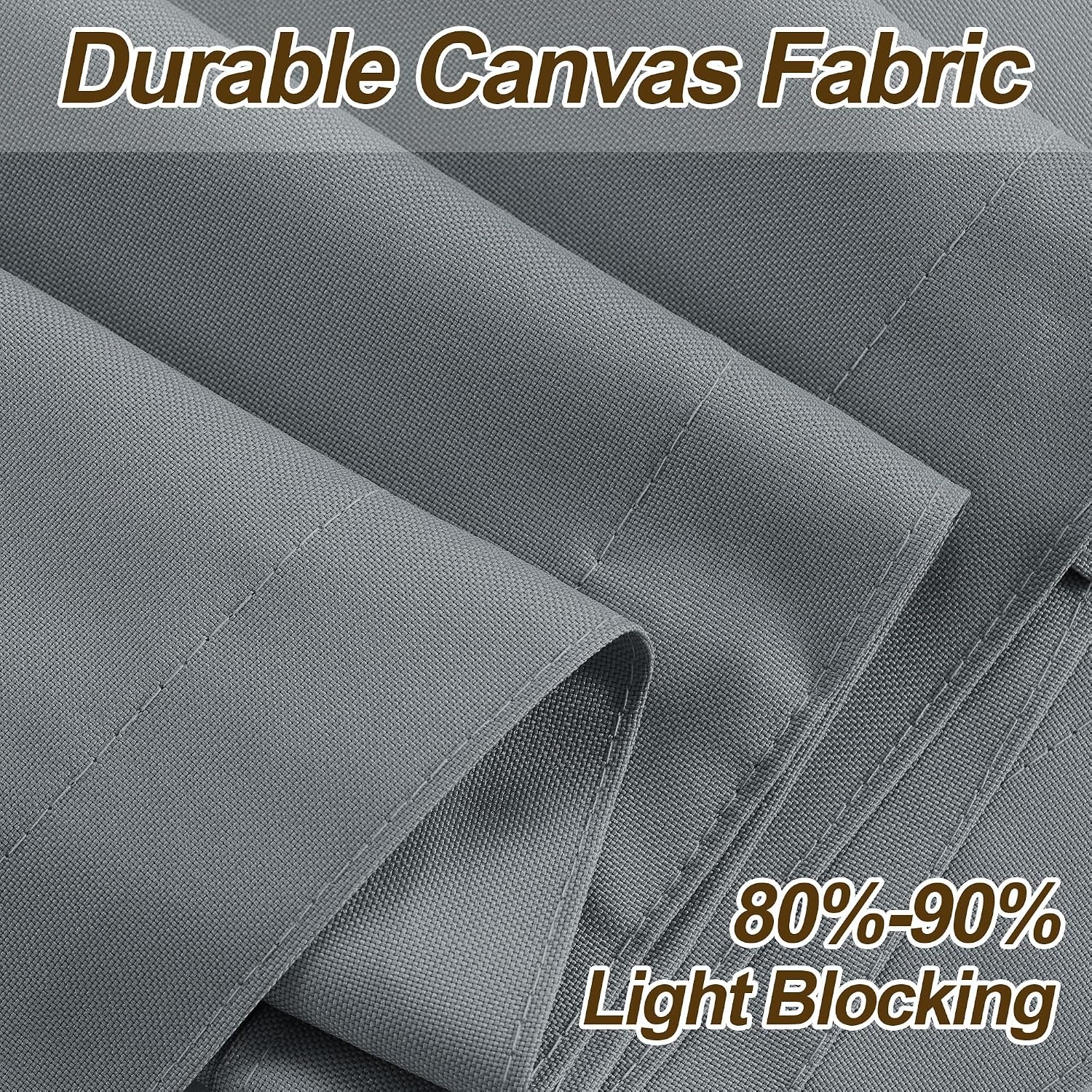 image:imageNICETOWN Outdoor Curtains for Patio Waterproof with Zipper Connects 2 PCsGrey