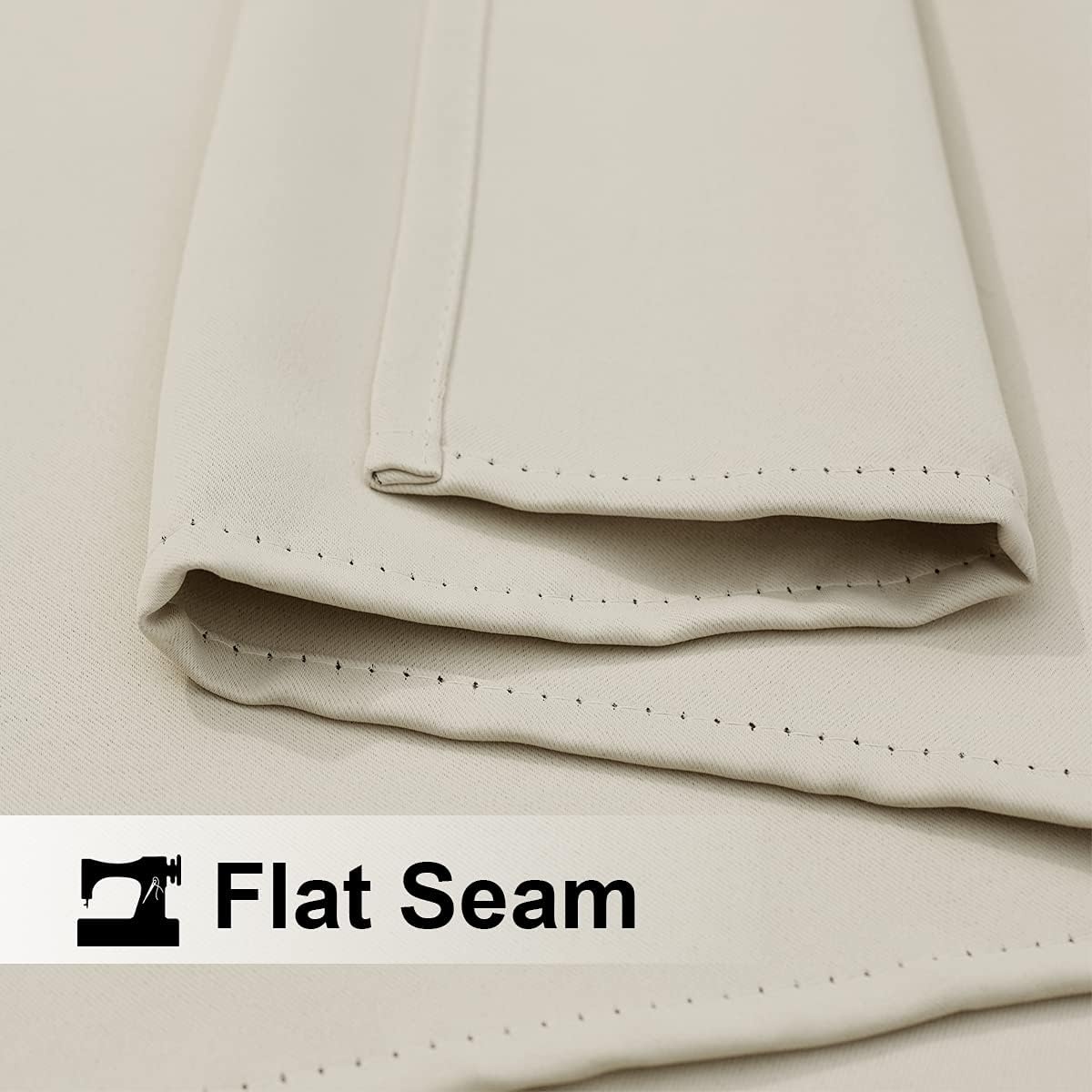 image:imageNICETOWN Weighted Outdoor Curtains for Patio Waterproof W52xL84 in 2 PanelsBeige