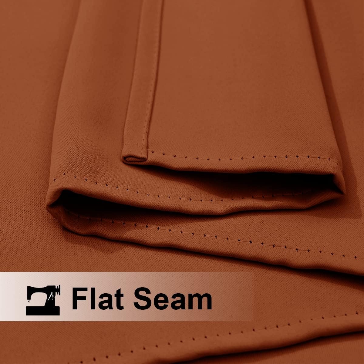 image:imageNICETOWN Weighted Outdoor Curtains for Patio Waterproof W52xL84 in 2 PanelsBurnt Orange