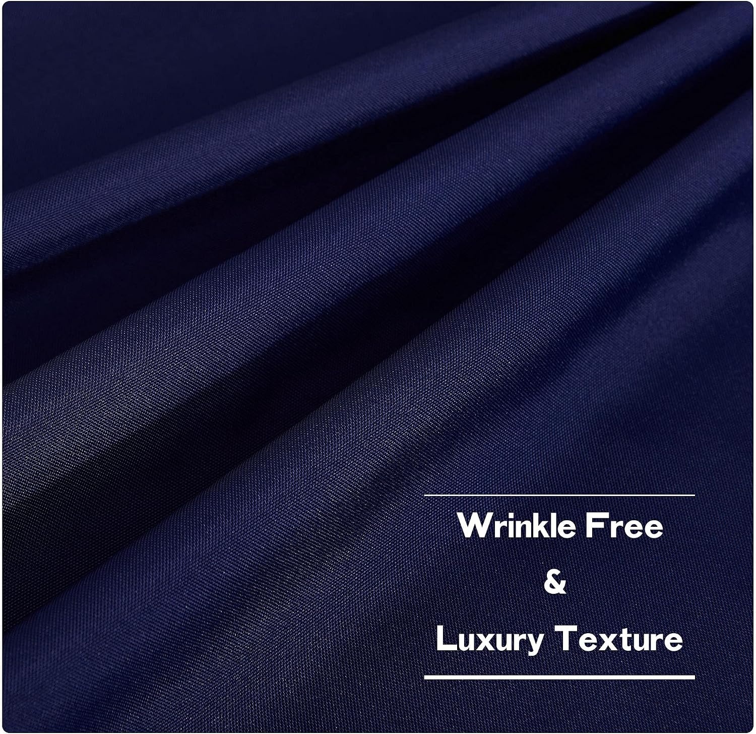 image:imageNICETOWN Weighted Outdoor Curtains for Patio Waterproof W52xL84 in 2 PanelsDark Blue