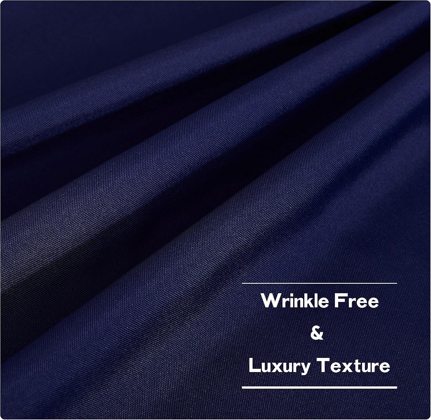 image:imageNICETOWN Weighted Outdoor Curtains for Patio Waterproof W52xL84 in 2 PanelsDark Blue