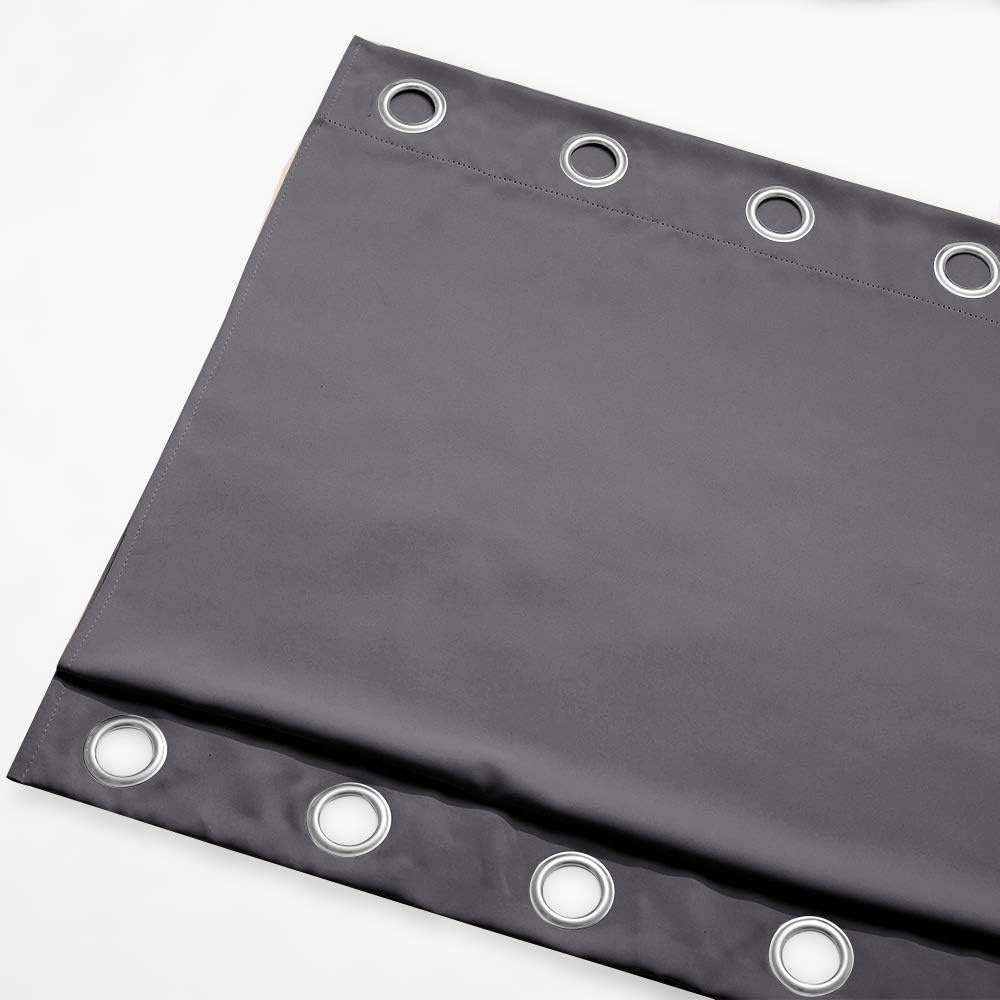 image:imageNICETOWN Weighted Outdoor Curtains for Patio Waterproof W52xL84 in 2 PanelsGrey