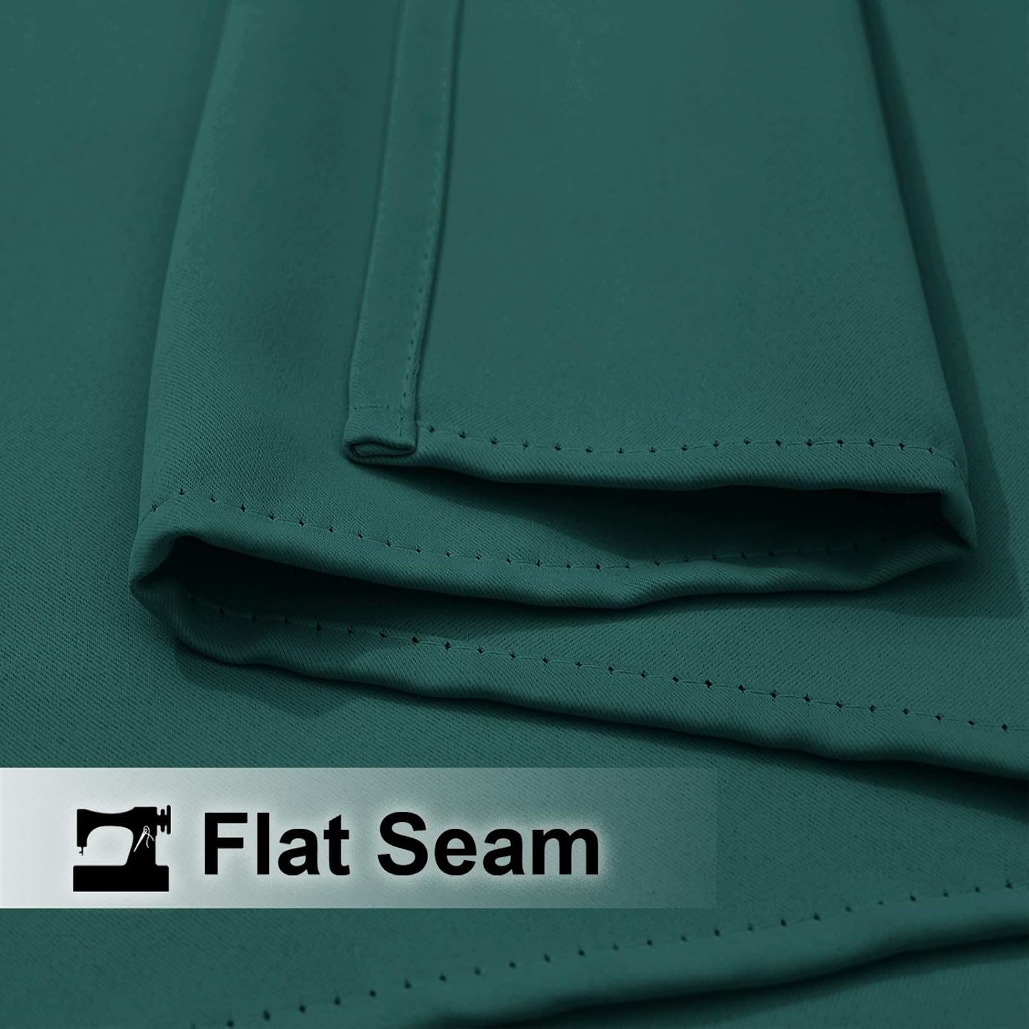 image:imageNICETOWN Weighted Outdoor Curtains for Patio Waterproof W52xL84 in 2 PanelsHunter Green