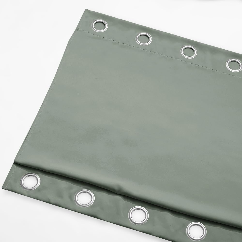 image:imageNICETOWN Weighted Outdoor Curtains for Patio Waterproof W52xL84 in 2 PanelsSage Green