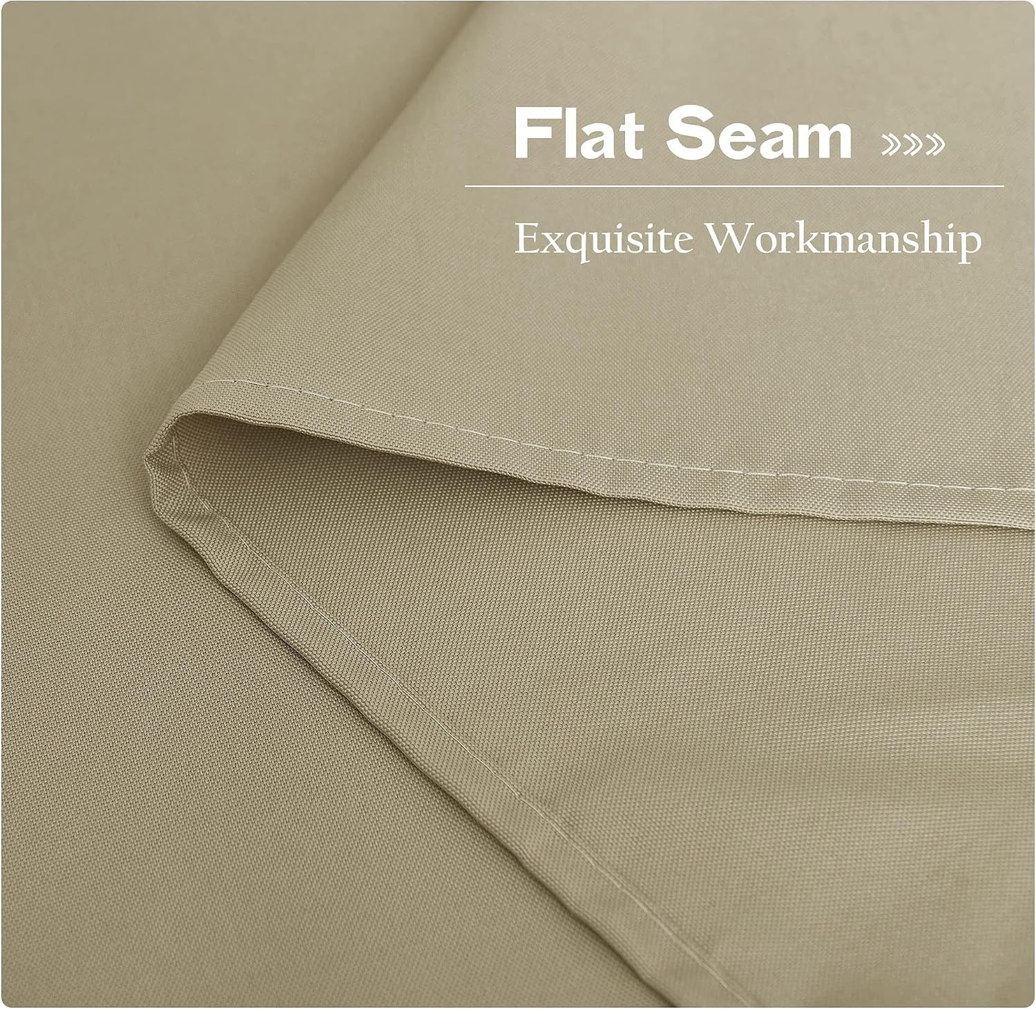 image:imageNICETOWN Weighted Outdoor Curtains for Patio Waterproof W52xL84 in 2 PanelsTaupe
