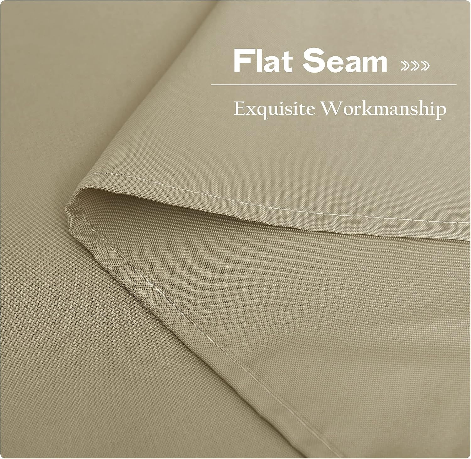 image:imageNICETOWN Weighted Outdoor Curtains for Patio Waterproof W52xL84 in 2 PanelsTaupe