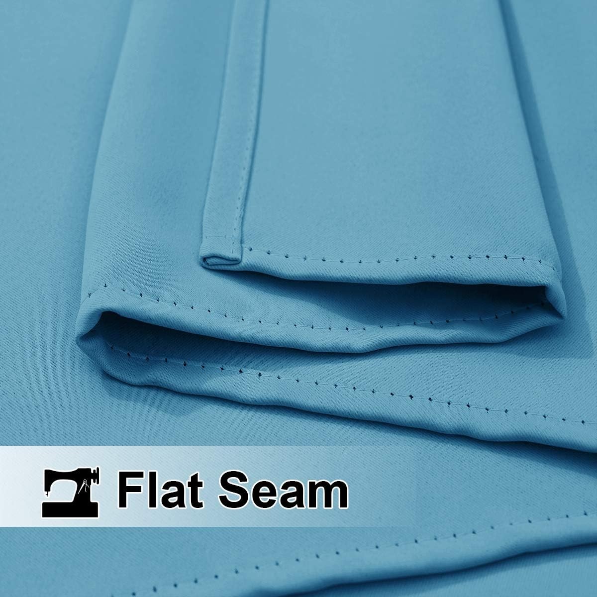 image:imageNICETOWN Weighted Outdoor Curtains for Patio Waterproof W52xL84 in 2 PanelsTeal Blue