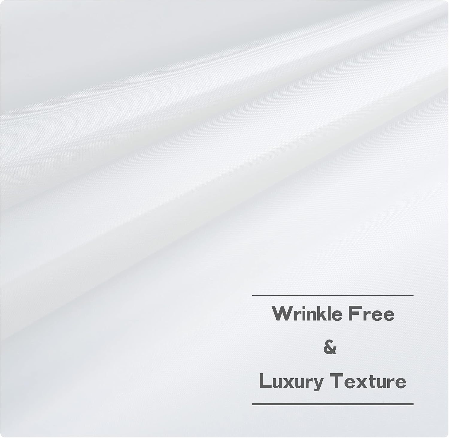 image:imageNICETOWN Weighted Outdoor Curtains for Patio Waterproof W52xL84 in 2 PanelsWhite