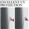 NICETOWN 100% Blackout Outdoor Curtains for Patio Waterproof 2 Panels(Light Grey)