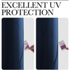 NICETOWN 100% Blackout Outdoor Curtains for Patio Waterproof 2 Panels(Navy)