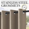 NICETOWN 100% Blackout Outdoor Curtains for Patio Waterproof 2 Panels(Taupe)
