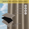 NICETOWN 100% Blackout Outdoor Curtains for Patio Waterproof 2 Panels(Taupe)
