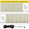 NICETOWN 2 Panels Outdoor Curtains for Patio Waterproof Windproof W52 x L84(Beige)