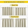 NICETOWN 2 Panels Outdoor Curtains for Patio Waterproof Windproof W52 x L84(Beige)