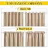 NICETOWN 2 Panels Outdoor Curtains for Patio Waterproof Windproof W52 x L84(Biscotti Beige)