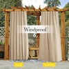NICETOWN 2 Panels Outdoor Curtains for Patio Waterproof Windproof W52 x L84(Biscotti Beige)