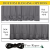 NICETOWN 2 Panels Outdoor Curtains for Patio Waterproof Windproof W52 x L84(Grey)
