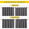 NICETOWN 2 Panels Outdoor Curtains for Patio Waterproof Windproof W52 x L84(Grey)