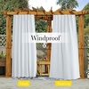NICETOWN 2 Panels Outdoor Curtains for Patio Waterproof Windproof W52 x L84(Greyish White)