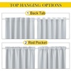 NICETOWN 2 Panels Outdoor Curtains for Patio Waterproof Windproof W52 x L84(Greyish White)