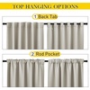 NICETOWN 2 Panels Outdoor Curtains for Patio Waterproof Windproof W52 x L84(Natural)