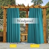 NICETOWN 2 Panels Outdoor Curtains for Patio Waterproof Windproof W52 x L84(Peacock Teal)