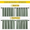 NICETOWN 2 Panels Outdoor Curtains for Patio Waterproof Windproof W52 x L84(Sage Green)