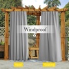 NICETOWN 2 Panels Outdoor Curtains for Patio Waterproof Windproof W52 x L84(Silver Gray)