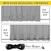 NICETOWN 2 Panels Outdoor Curtains for Patio Waterproof Windproof W52 x L84(Silver Gray)