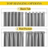 NICETOWN 2 Panels Outdoor Curtains for Patio Waterproof Windproof W52 x L84(Silver Gray)