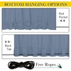 NICETOWN 2 Panels Outdoor Curtains for Patio Waterproof Windproof W52 x L84(Stone Blue)