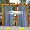 NICETOWN 2 Panels Outdoor Curtains for Patio Waterproof Windproof W52 x L84(Stone Blue)