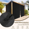 NICETOWN Outdoor Curtains for Patio Waterproof with Zipper Connects 2 PCs(Black)