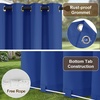 NICETOWN Outdoor Curtains for Patio Waterproof with Zipper Connects 2 PCs(Blue)