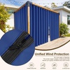 NICETOWN Outdoor Curtains for Patio Waterproof with Zipper Connects 2 PCs(Blue)
