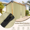 NICETOWN Outdoor Curtains for Patio Waterproof with Zipper Connects 2 PCs(Buff)