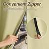 NICETOWN Outdoor Curtains for Patio Waterproof with Zipper Connects 2 PCs(Buff)