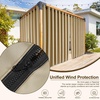 NICETOWN Outdoor Curtains for Patio Waterproof with Zipper Connects 2 PCs(Taupe)
