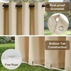 NICETOWN Outdoor Curtains for Patio Waterproof with Zipper Connects 2 PCs(Taupe)