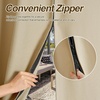NICETOWN Outdoor Curtains for Patio Waterproof with Zipper Connects 2 PCs(Taupe)