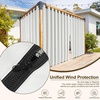 NICETOWN Outdoor Curtains for Patio Waterproof with Zipper Connects 2 PCs(White)