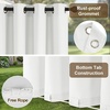 NICETOWN Outdoor Curtains for Patio Waterproof with Zipper Connects 2 PCs(White)