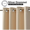 NICETOWN Weighted Outdoor Curtains for Patio Waterproof W52xL84 in 2 Panels(Biscotti Beige)