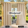 NICETOWN Weighted Outdoor Curtains for Patio Waterproof W52xL84 in 2 Panels(Biscotti Beige)
