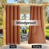 NICETOWN Weighted Outdoor Curtains for Patio Waterproof W52xL84 in 2 Panels(Burnt Orange)