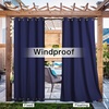 NICETOWN Weighted Outdoor Curtains for Patio Waterproof W52xL84 in 2 Panels(Dark Blue)