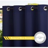 NICETOWN Weighted Outdoor Curtains for Patio Waterproof W52xL84 in 2 Panels(Dark Blue)