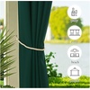 NICETOWN Weighted Outdoor Curtains for Patio Waterproof W52xL84 in 2 Panels(Dark Green)