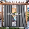 NICETOWN Weighted Outdoor Curtains for Patio Waterproof W52xL84 in 2 Panels(Dove Gray)